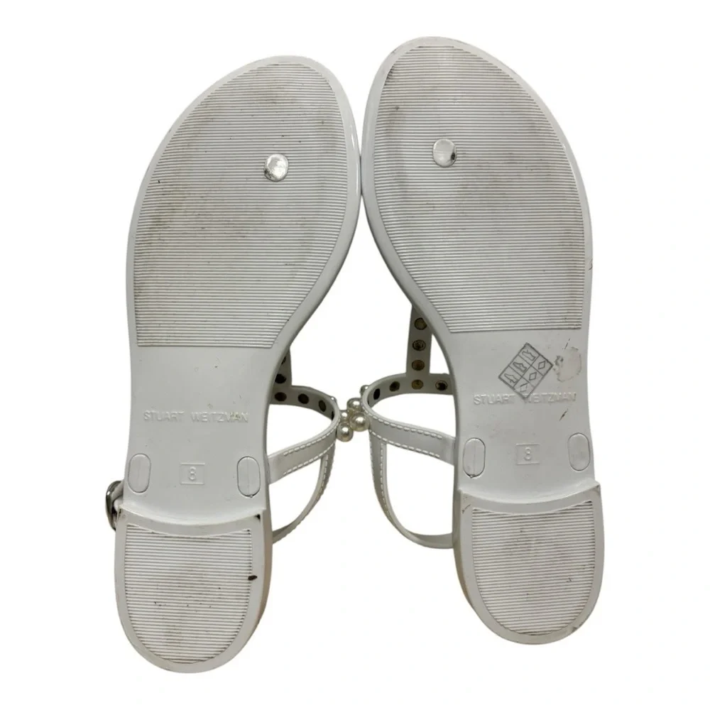 Stuart Weitzman Goldie Jelly Sandals White Size 8